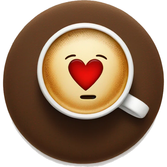 Coffee with heart emoji