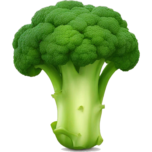 Broccoli with face emoji
