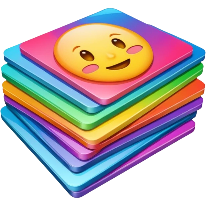 Many photocards in one stack emoji