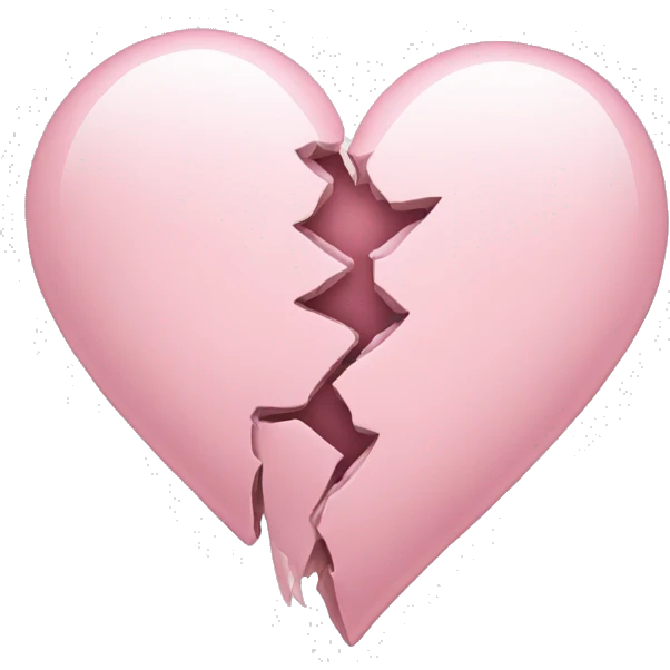 Light pink broken heart emoji