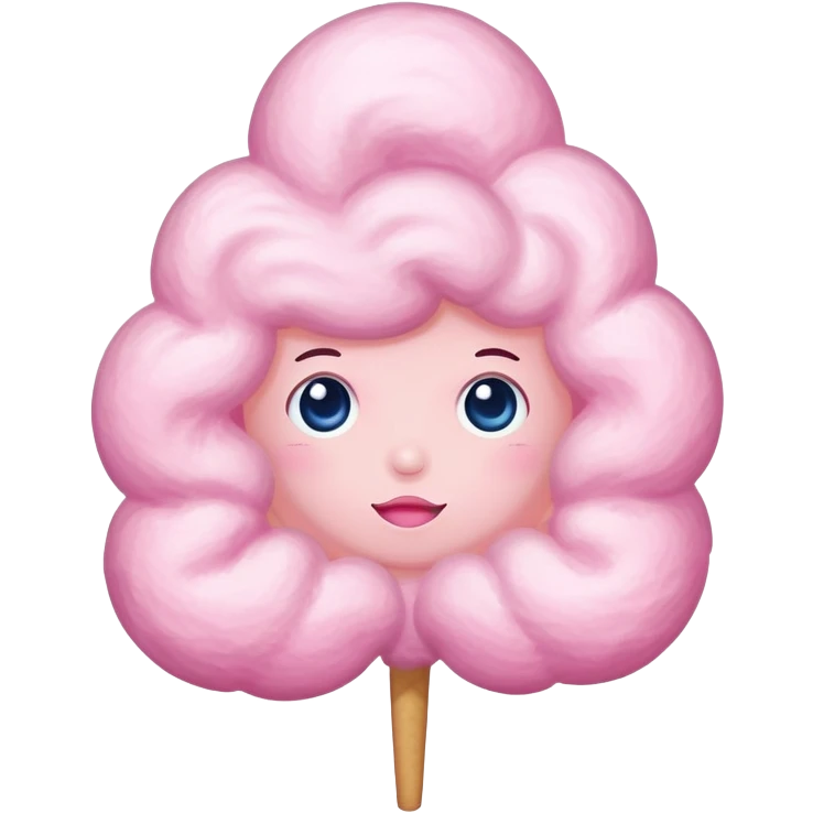 Giant cotton candy bigger than a person's head emoji