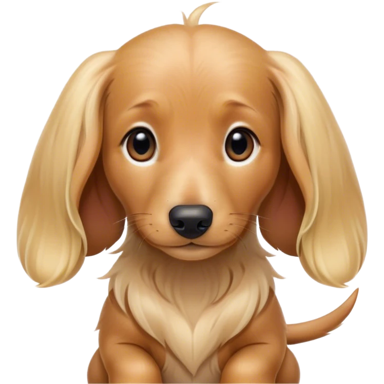 kawaii disney blonde long-haired daschund puppy emoji