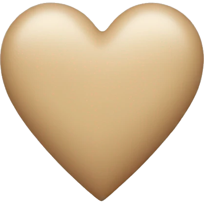beige heart emoji