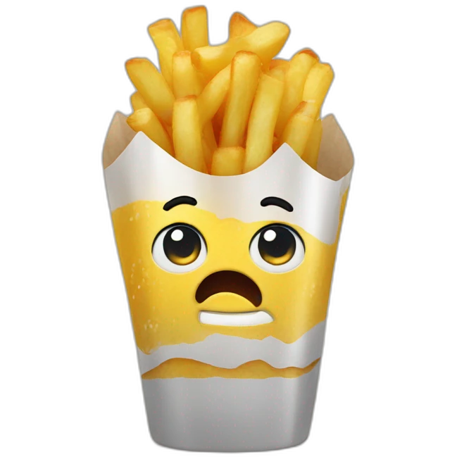 frite with face like chibi emoji