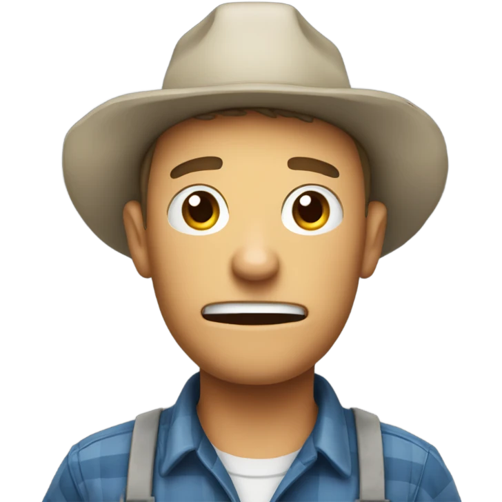 a panic farmer emoji