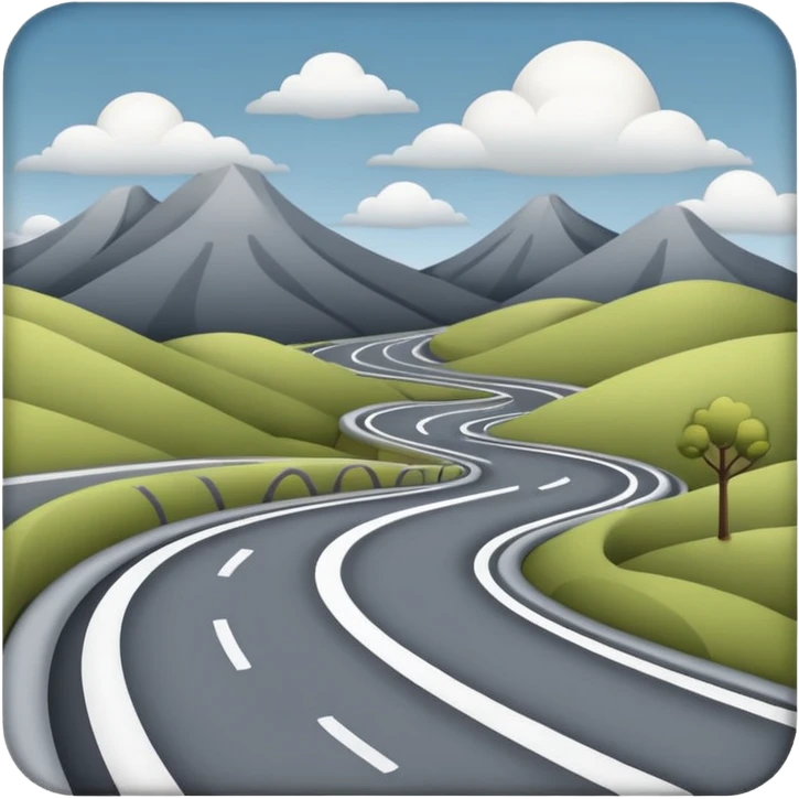 CARRETERA sin cuadro pero con paisajes de lado 

 emoji