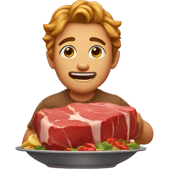 Leo eat meat emoji
