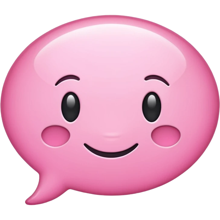 Pink texting bubble
 emoji