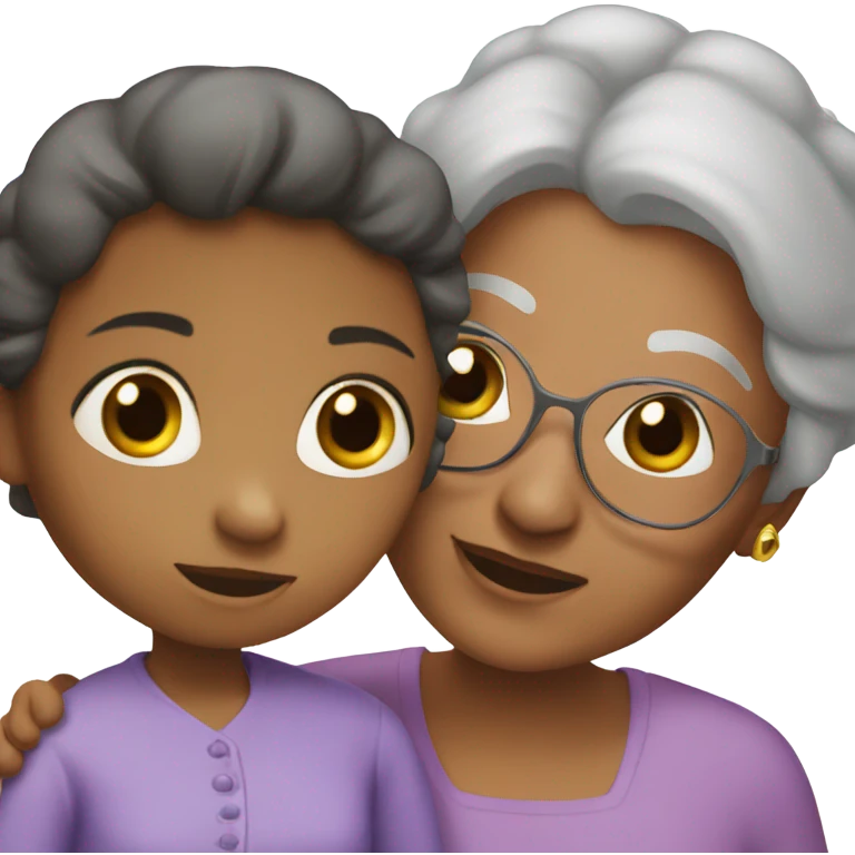 Grandmother with a girl emoji