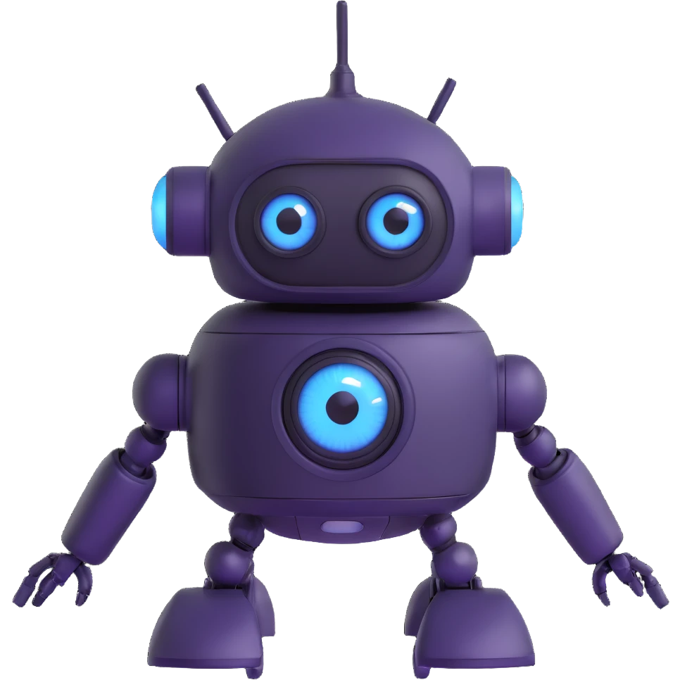 Watcher machine robot from Horizon Zero Dawn with blue eye emoji