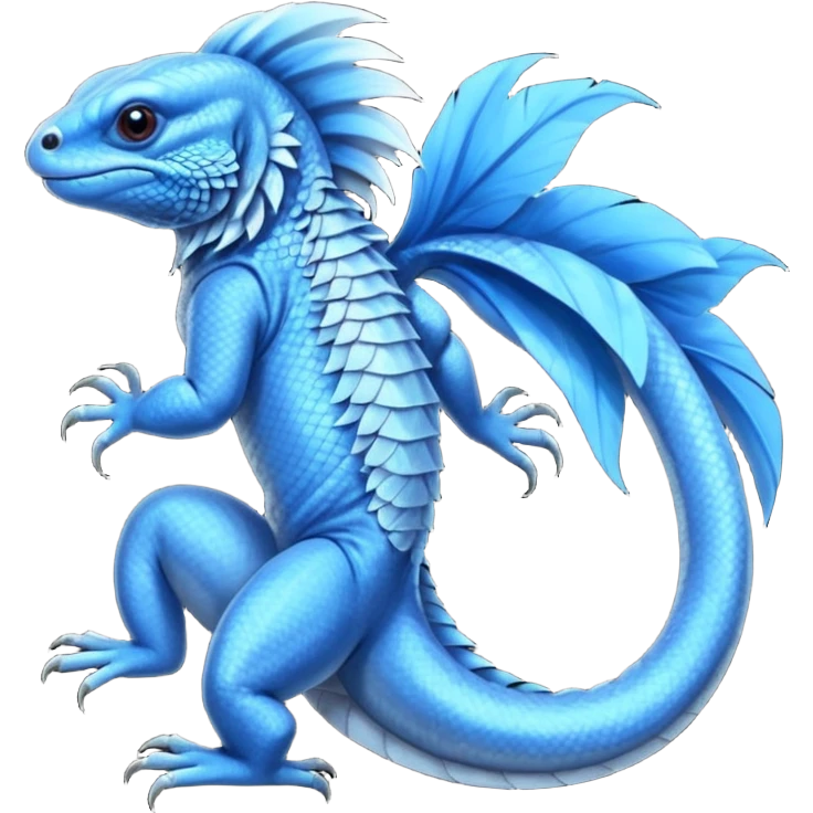 Mountain-Blue-Bird-Blue-Iguana-Blue-Betta-Fish-Russian-Blue-Cat-Fusion-animal-hybrid-creature emoji