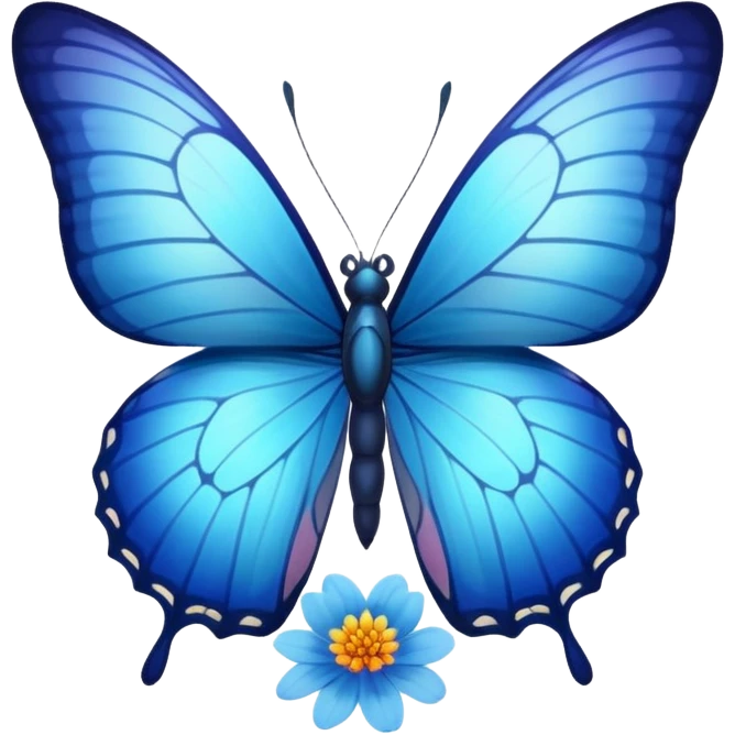 Blue butterfly emoji