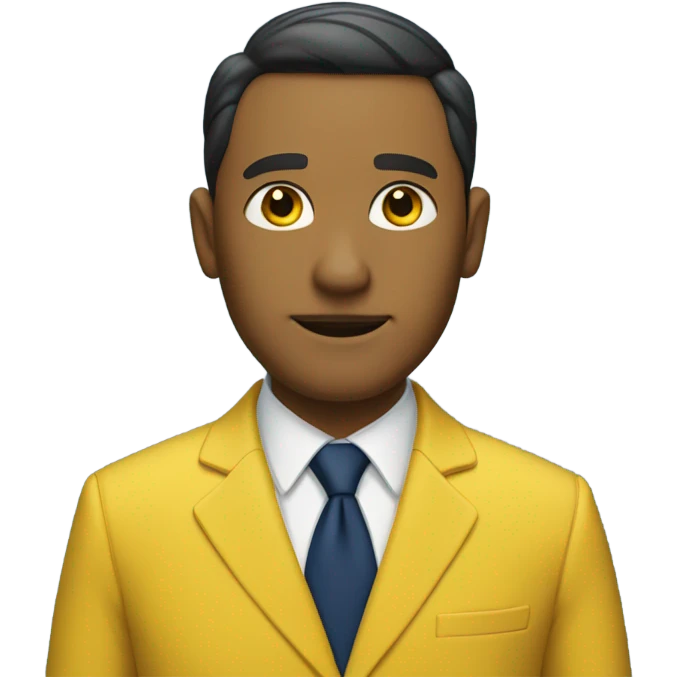 the lawyer in yellow and dark blue emoji