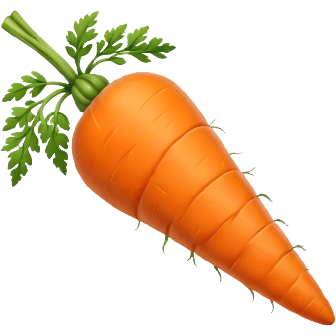 Create a flaccid bent carrot emoji