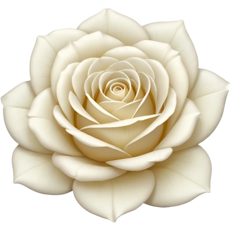 white rose, without green leaves, just flower emoji