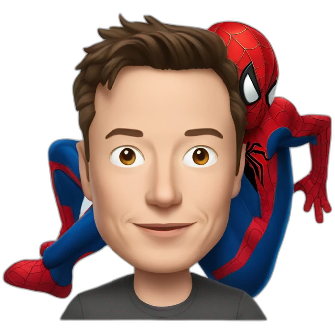Elon musk Spiderman emoji