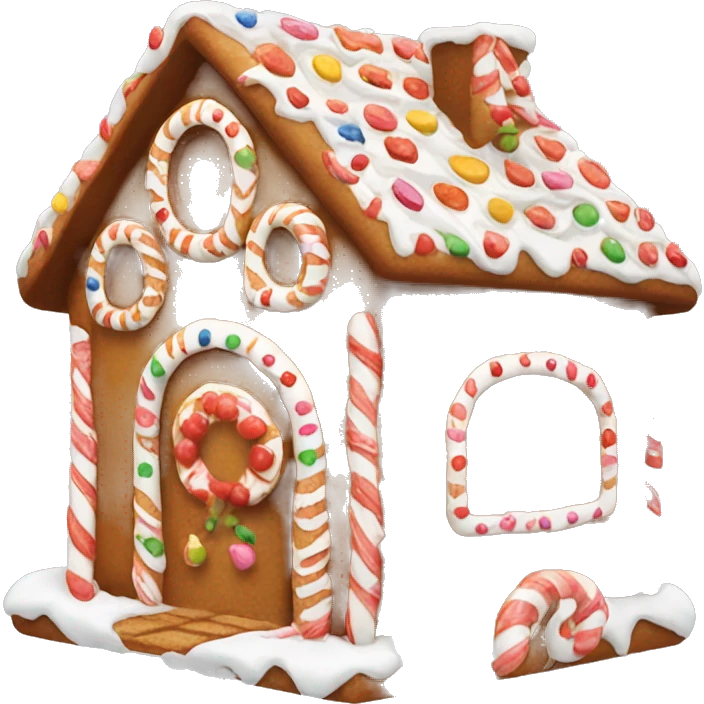 Gingerbread house cute emoji