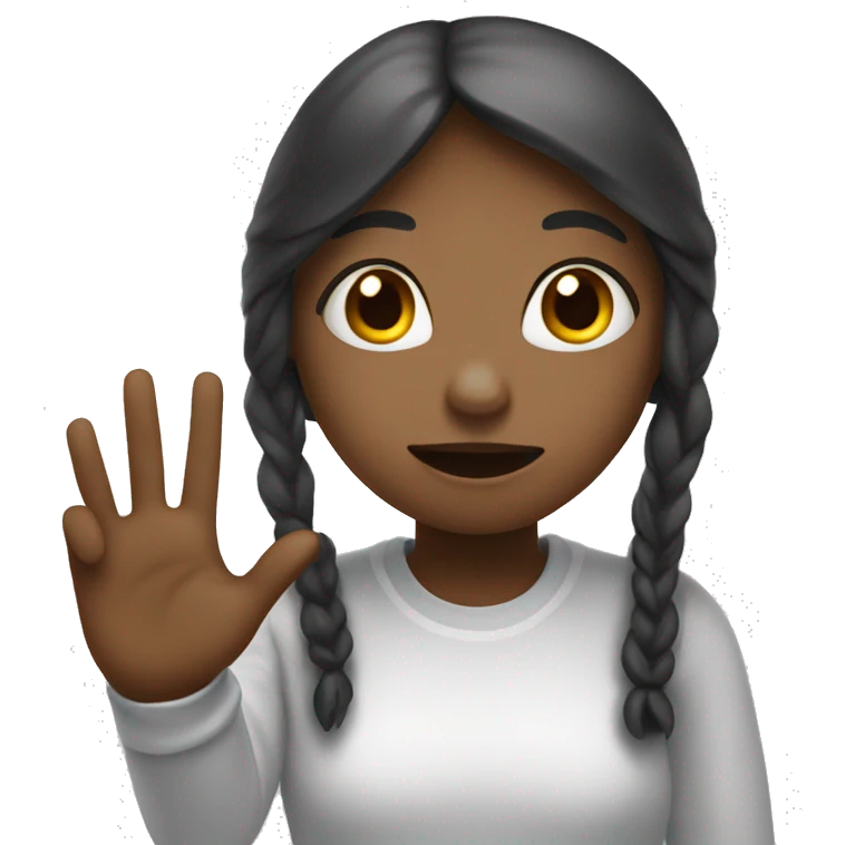 girl with hand up saying blah blah blah emoji