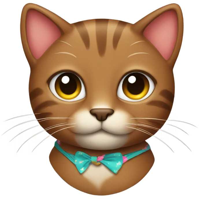 brown cat wearing a bikini emoji