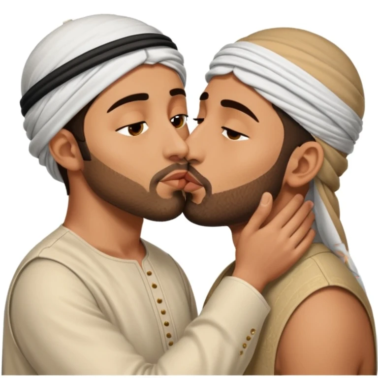 Arab man kiss man emoji