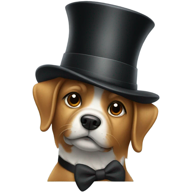 dog with tophat emoji