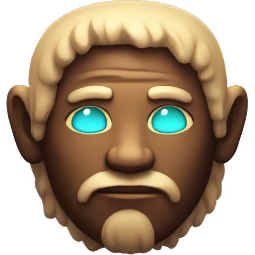 primitive man glowing neon highlights emoji