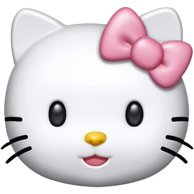 Hello Kitty head emoji