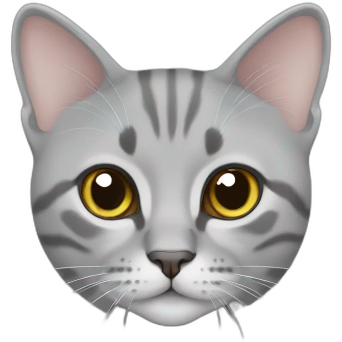 cat british short hair grey emoji