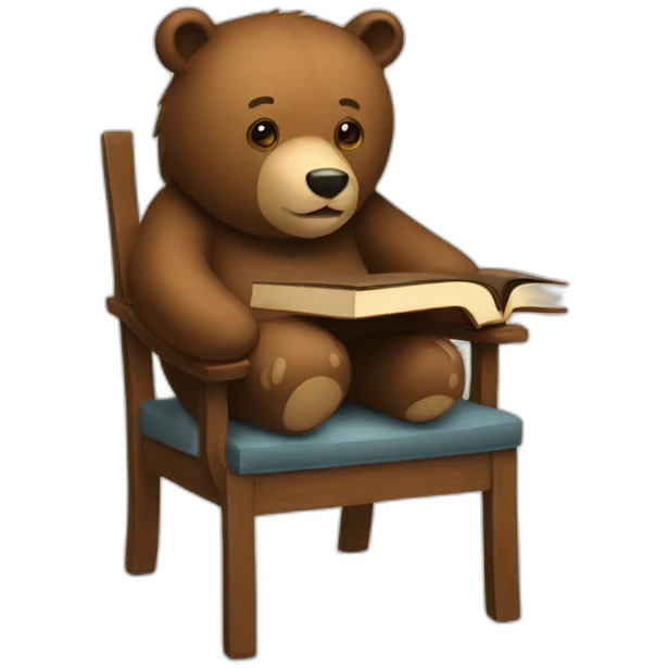 bear-book chair emoji