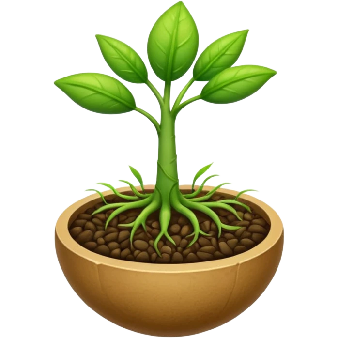 Giant seed growing emoji