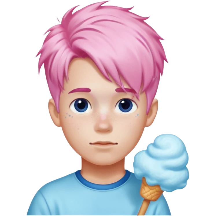 cotton candy haired boy emoji