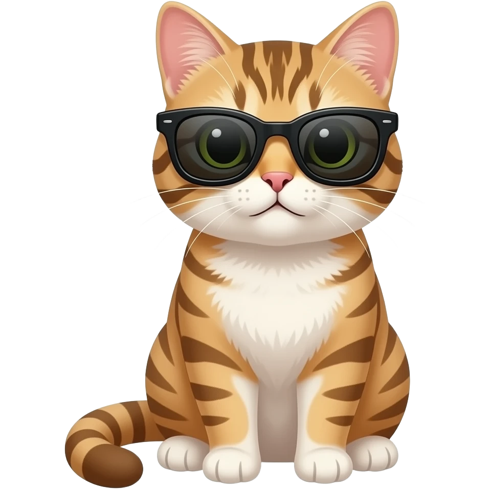 Cat wearing sunglasses emoji