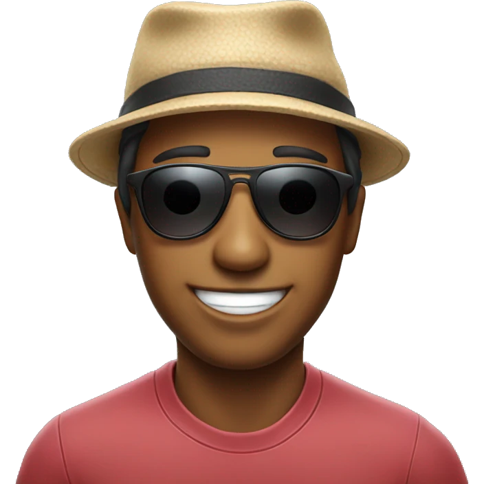 smiling emoji, with dad hat, with sunglasses emoji
