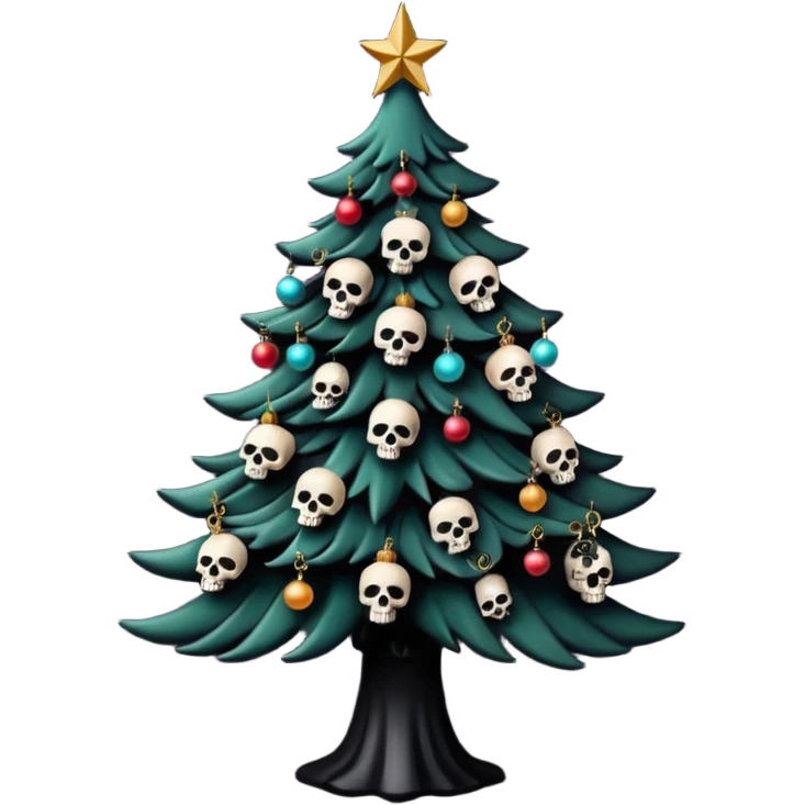 goth christmas tree emoji