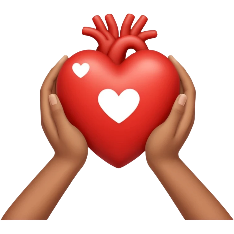 hands holding heart symbolizing care and life insurance emoji