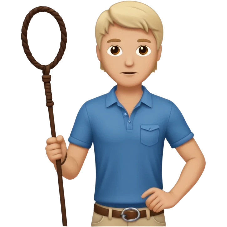 White man with a whip emoji