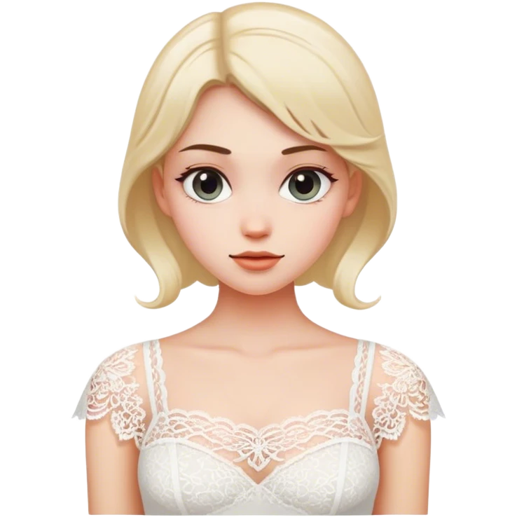 white top with lace emoji