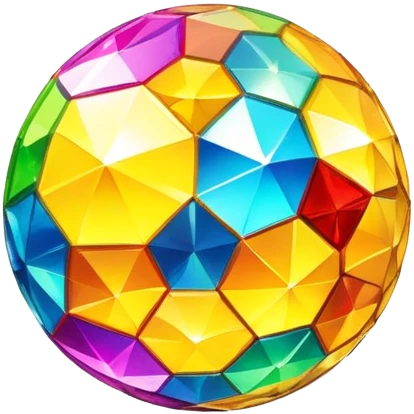 yellow colorful disco ball emoji