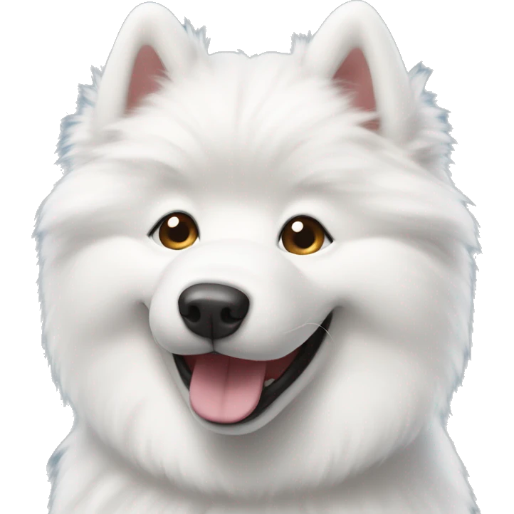 Smiling Samoyed  emoji