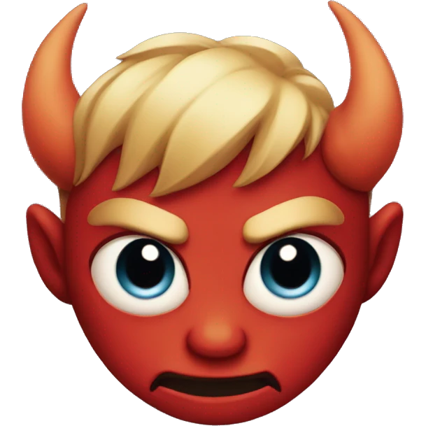 Devil with adorable eyes emoji