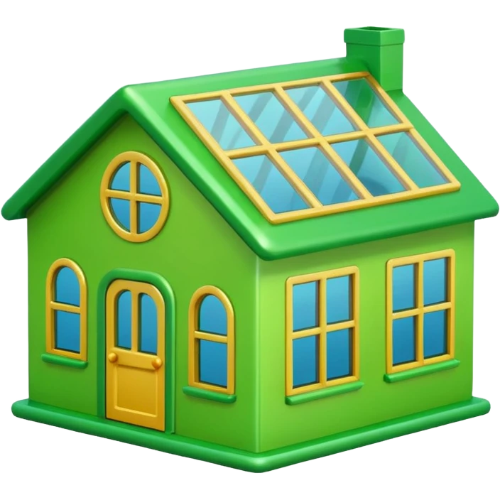 toy green house emoji