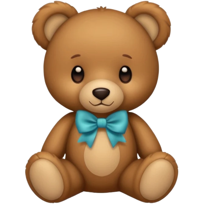 Teddy bear with a bow emoji