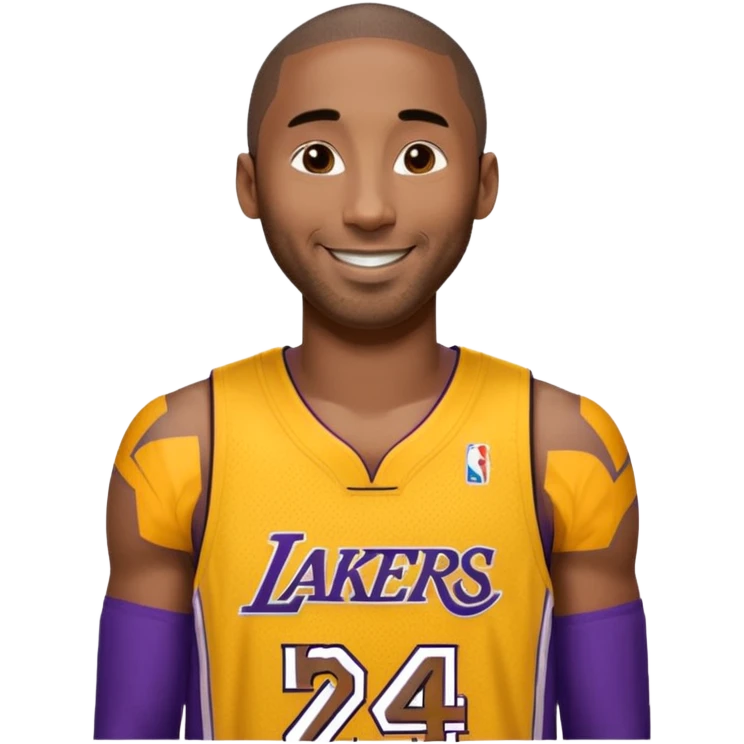 kobe in his lakers jersey number 24 give him some hair emoji