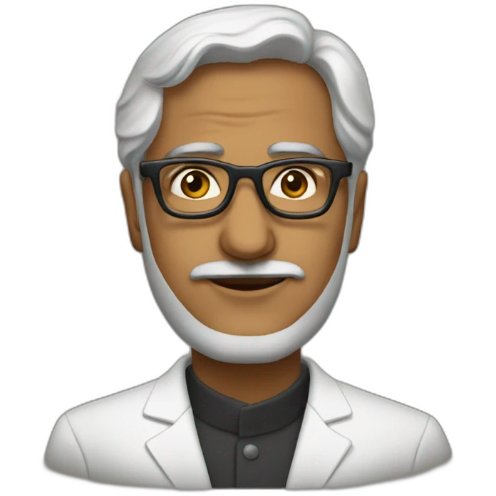 M.F. Hussain with glasses emoji