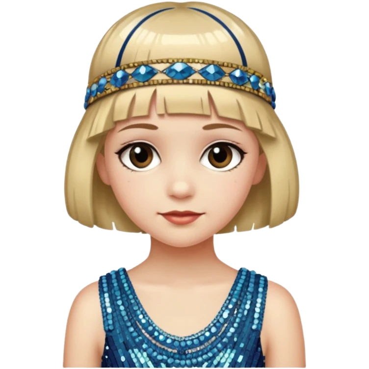 A 10-year-old flapper girl. emoji