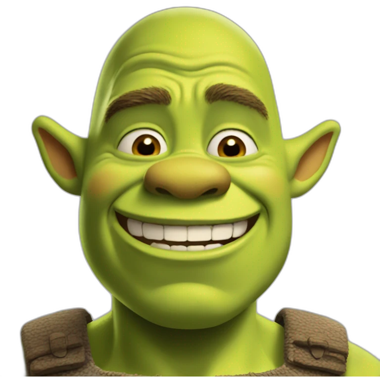 Shrek qui boit de la bière emoji