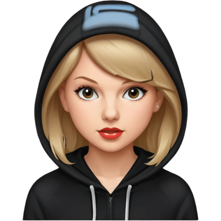 taylor swift wears black hoodie emoji