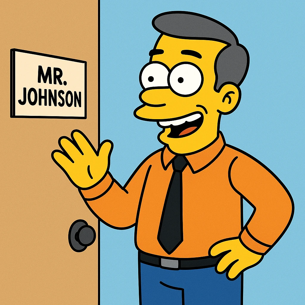 He had a personalized nameplate on his office door. 1 person inside the office building emoji