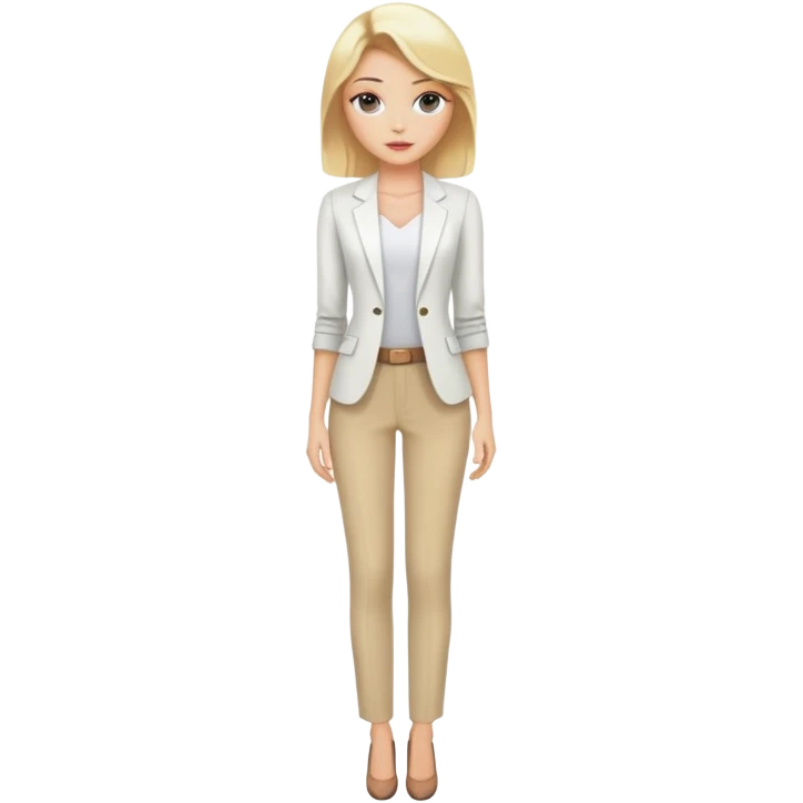 blonde fashion model in a professional full body pose emoji