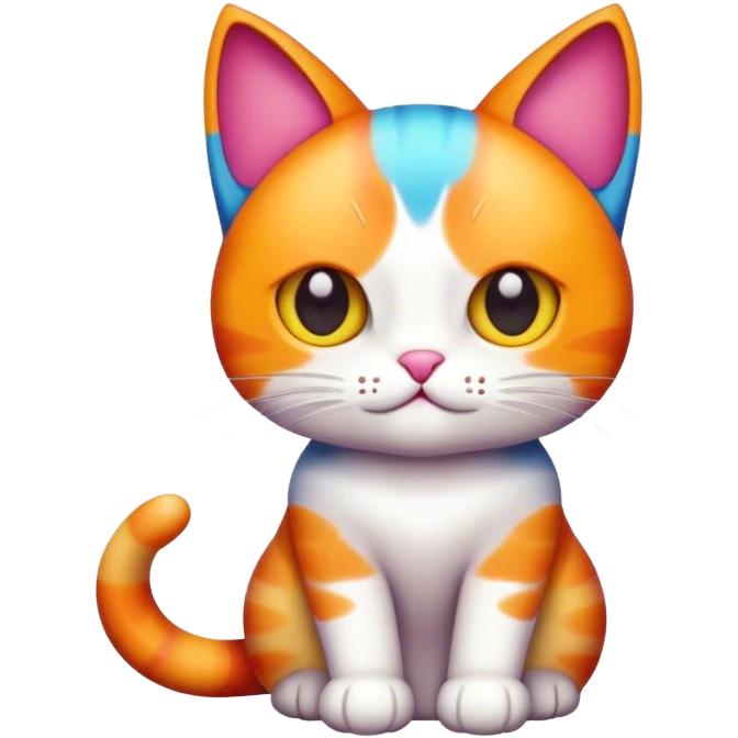 Cat multicolore  emoji